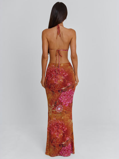 Esmeralda Crystal Maxi Dress