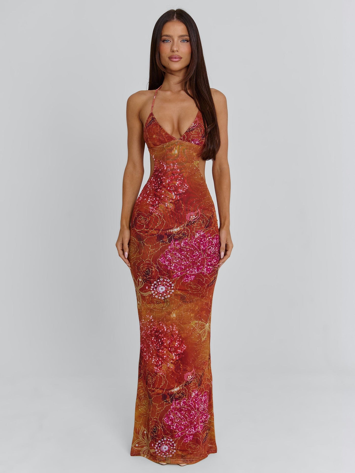 Esmeralda Crystal Maxi Dress