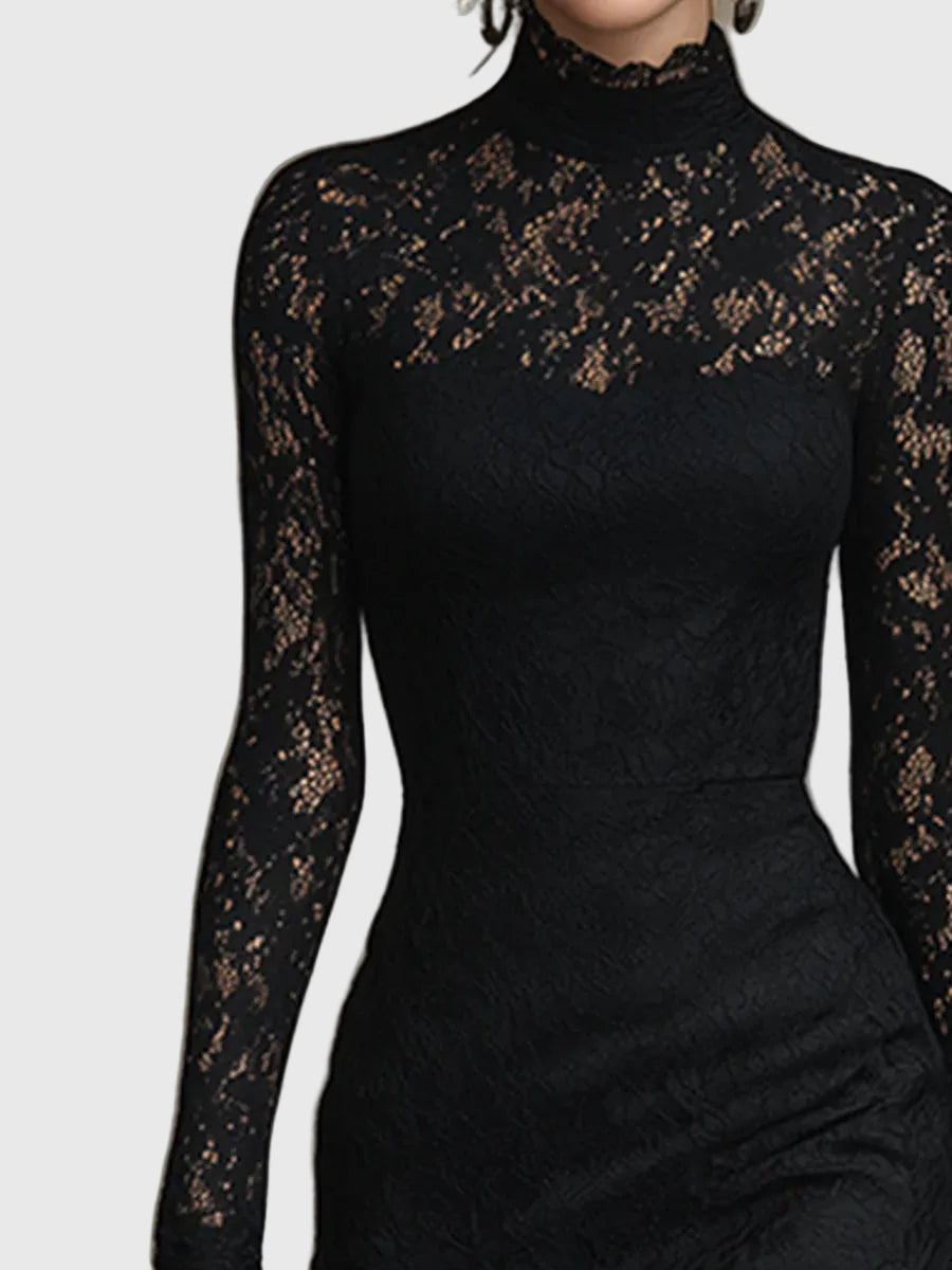 Lace Fishtail Maxi Dress