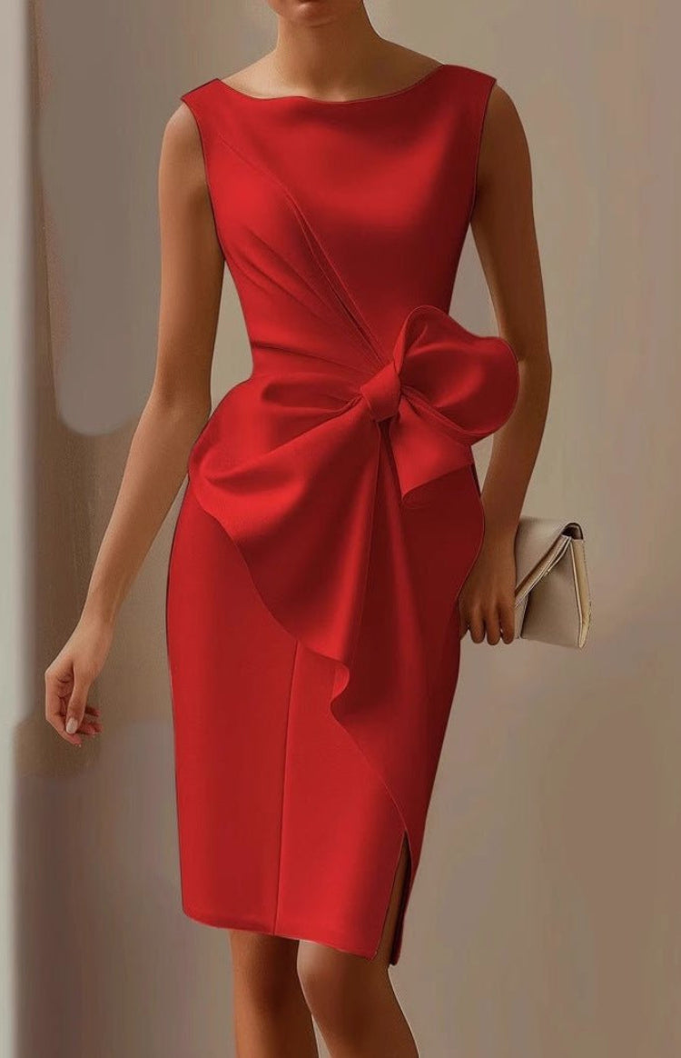 Women’s A-Line Dress – Sleeveless, Suitable for Festive Occasions