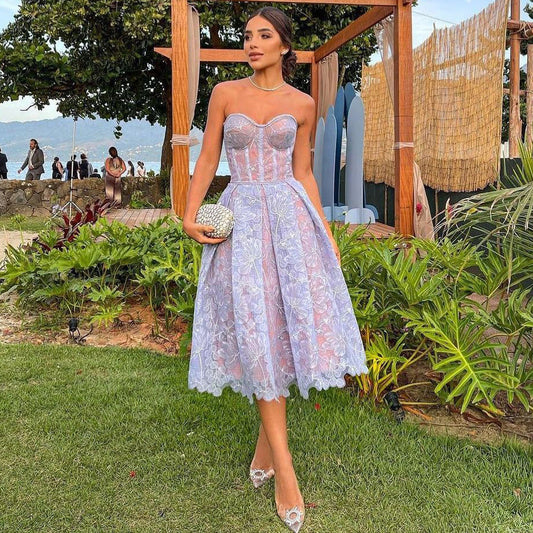 Jaylee | Elegant Midi Dress with Soft Pleats for Women