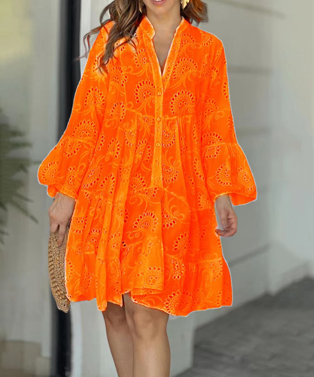 Summer Dress For Women | Mini Long Sleeve Flowing Design