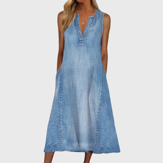 Emerson | Women's Denim Flowy Dress Casual