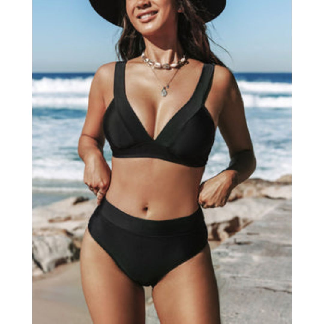 Hilde™ | Solid High Waist Swimsuit