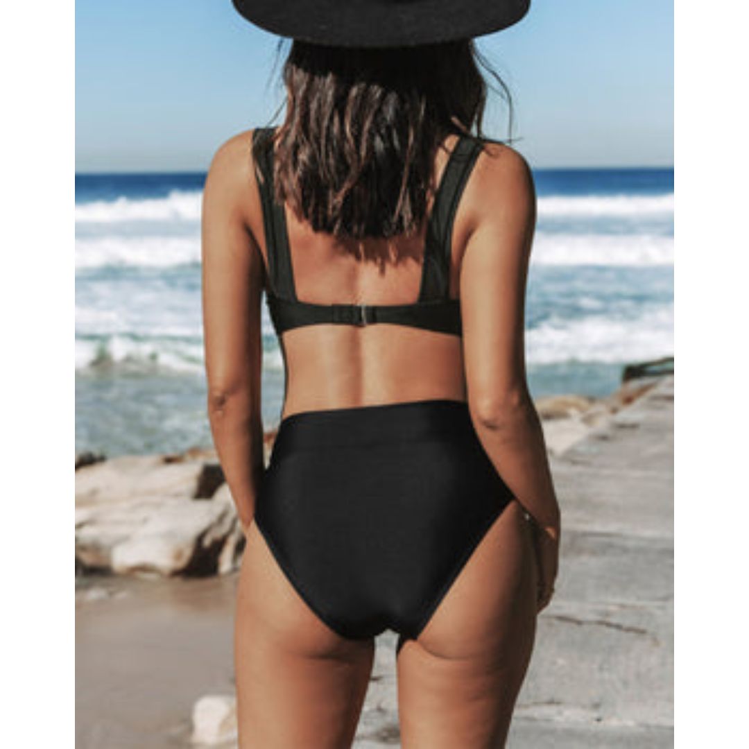 Hilde™ | Solid High Waist Swimsuit