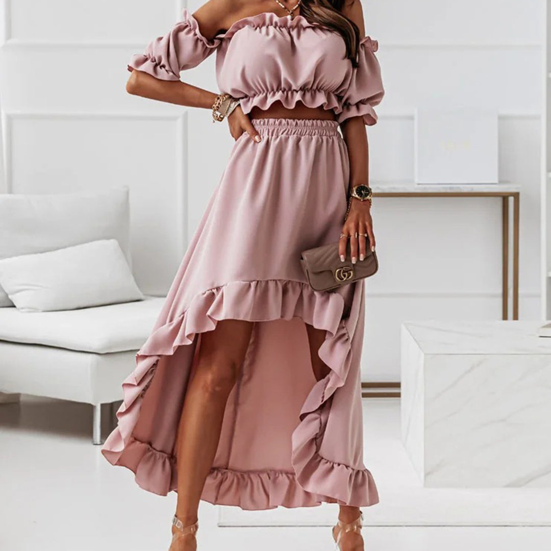Women's Long Summer Dress Elegant Flowing Polyester Asymmetrical Fashionable