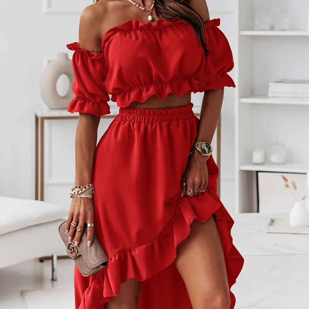 Women's Long Summer Dress Elegant Flowing Polyester Asymmetrical Fashionable