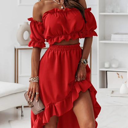 Women's Long Summer Dress Elegant Flowing Polyester Asymmetrical Fashionable