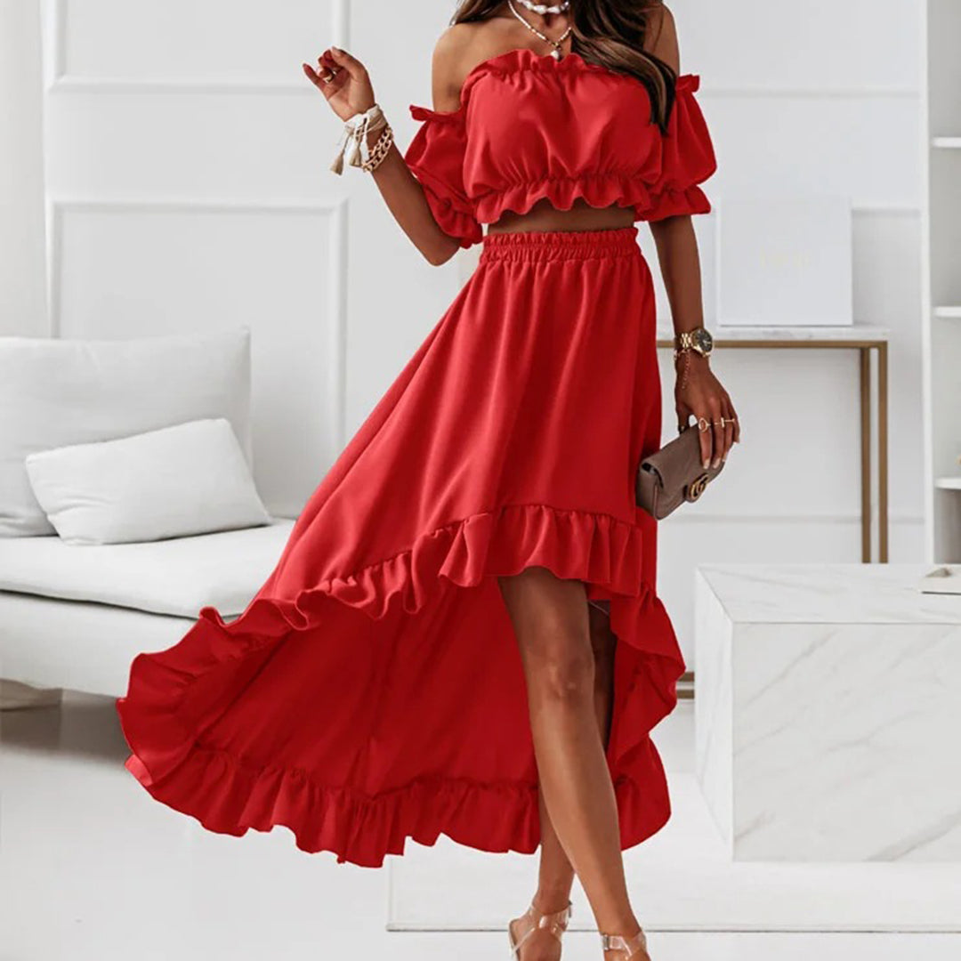 Women's Long Summer Dress Elegant Flowing Polyester Asymmetrical Fashionable