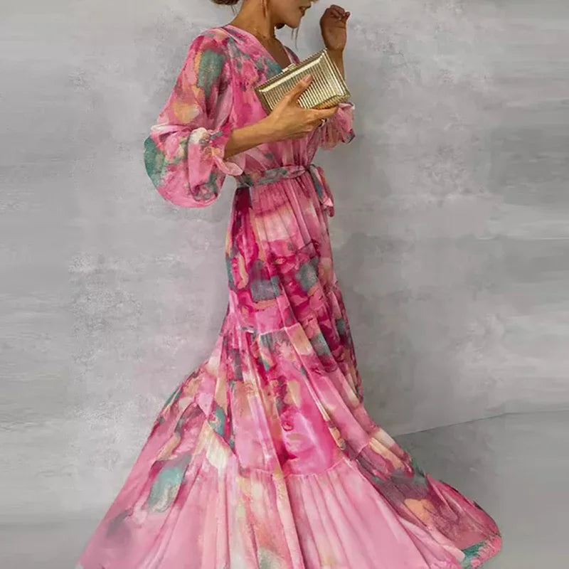 Katie™ | Elegant Floral Handmade Dress