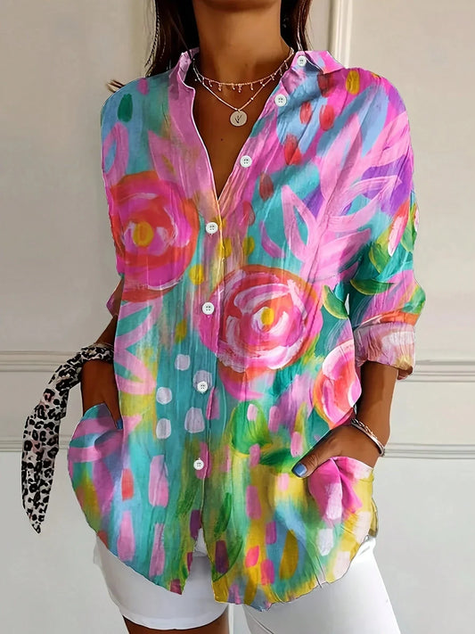 Terri™ | Colorful Blouse with Playful Print