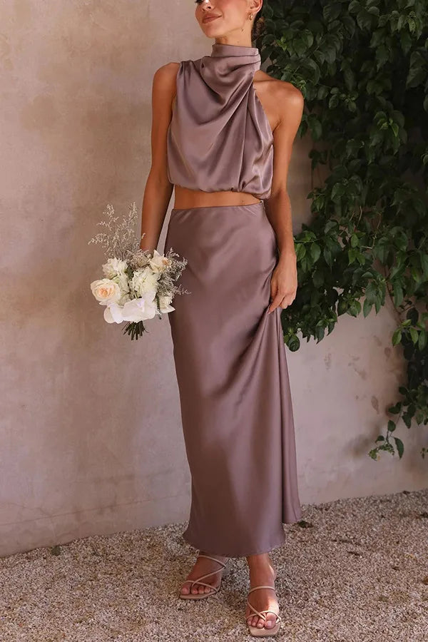 Nélia | Satin Evening Dress for Women