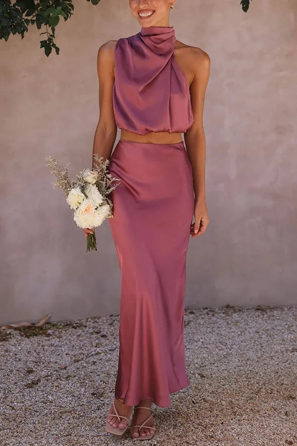 Nélia | Satin Evening Dress for Women