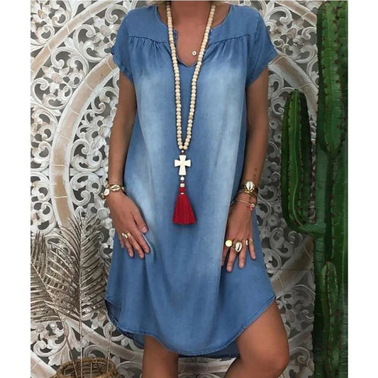 Nicolette | Women's Denim Flowy Dress Summer 2026