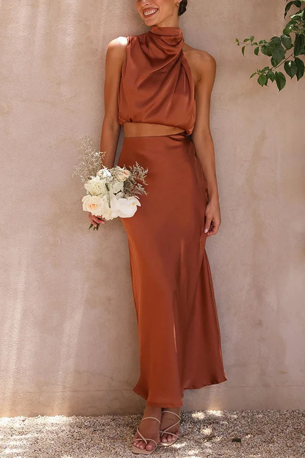 Nélia | Satin Evening Dress for Women