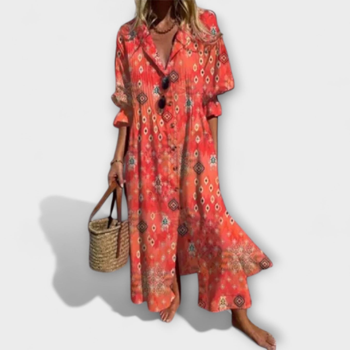 Flattering Maxi Dress with Tummy Coverage