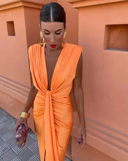 Darcy | Elegant Pleated Maxi Dress