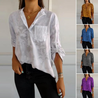 Women’s Blouse | Loose Fit Button-Up Floral