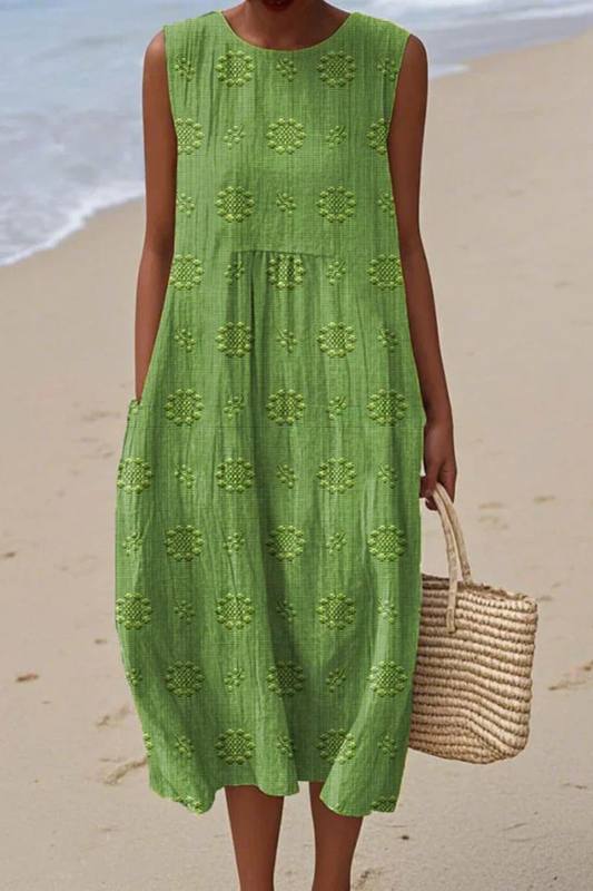 Piper™ | Sleeveless Dress with Embroidery