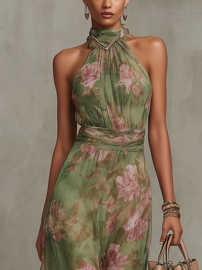 Livia | Halter Floral Dress