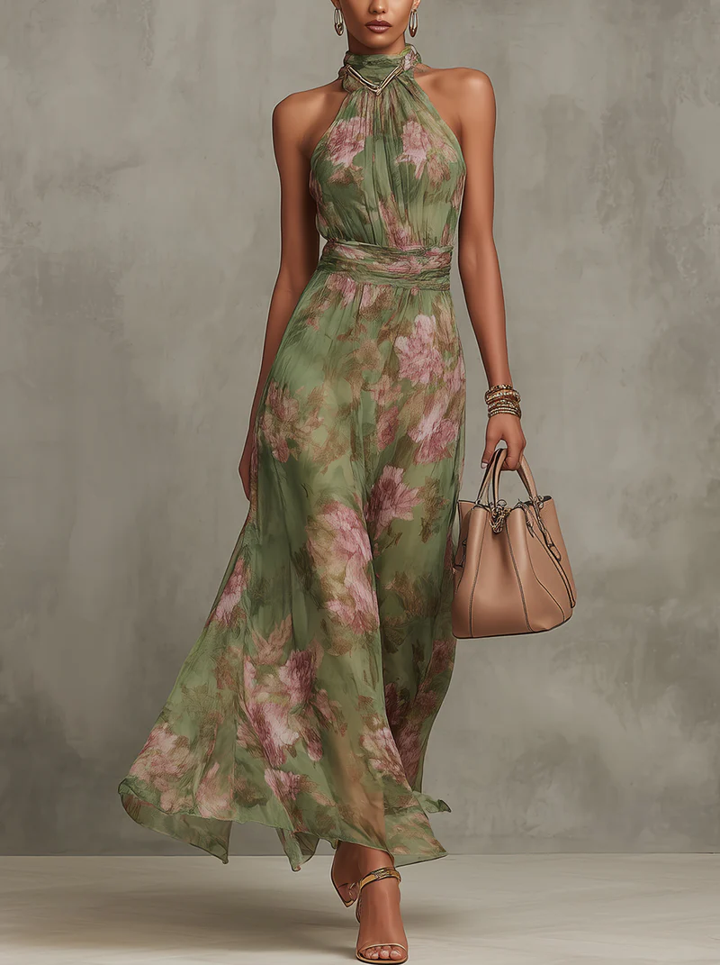 Livia | Halter Floral Dress