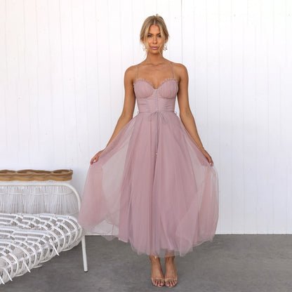 Solana | Elegant Midi Evening Dress with Flattering Cut for Women