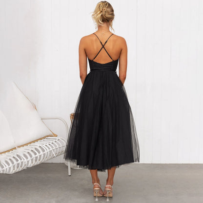 Solana | Elegant Midi Evening Dress with Flattering Cut for Women
