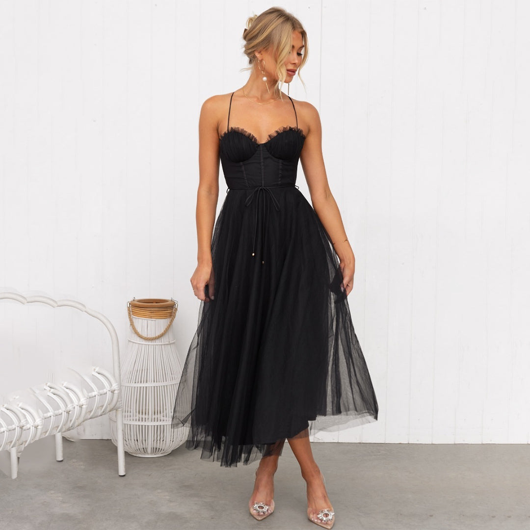 Solana | Elegant Midi Evening Dress with Flattering Cut for Women