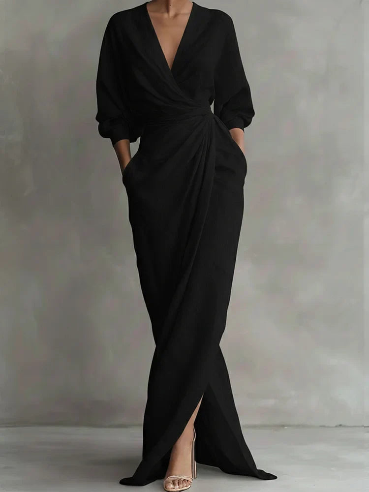 Extra-long Linen and Cotton Dress for Women