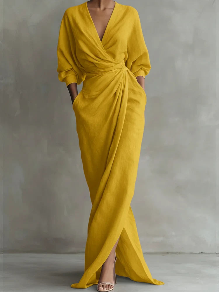 Extra-long Linen and Cotton Dress for Women