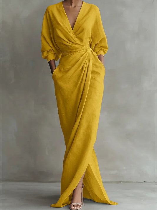 Extra-long Linen and Cotton Dress for Women