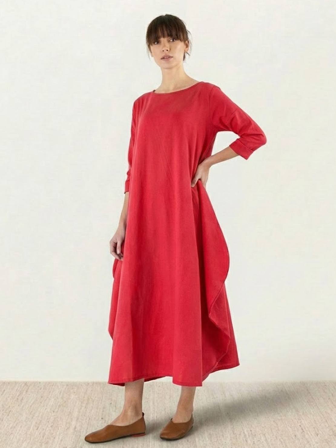 Serena | Women's Oversized Boho Maxi Dress with 3/4 Sleeves