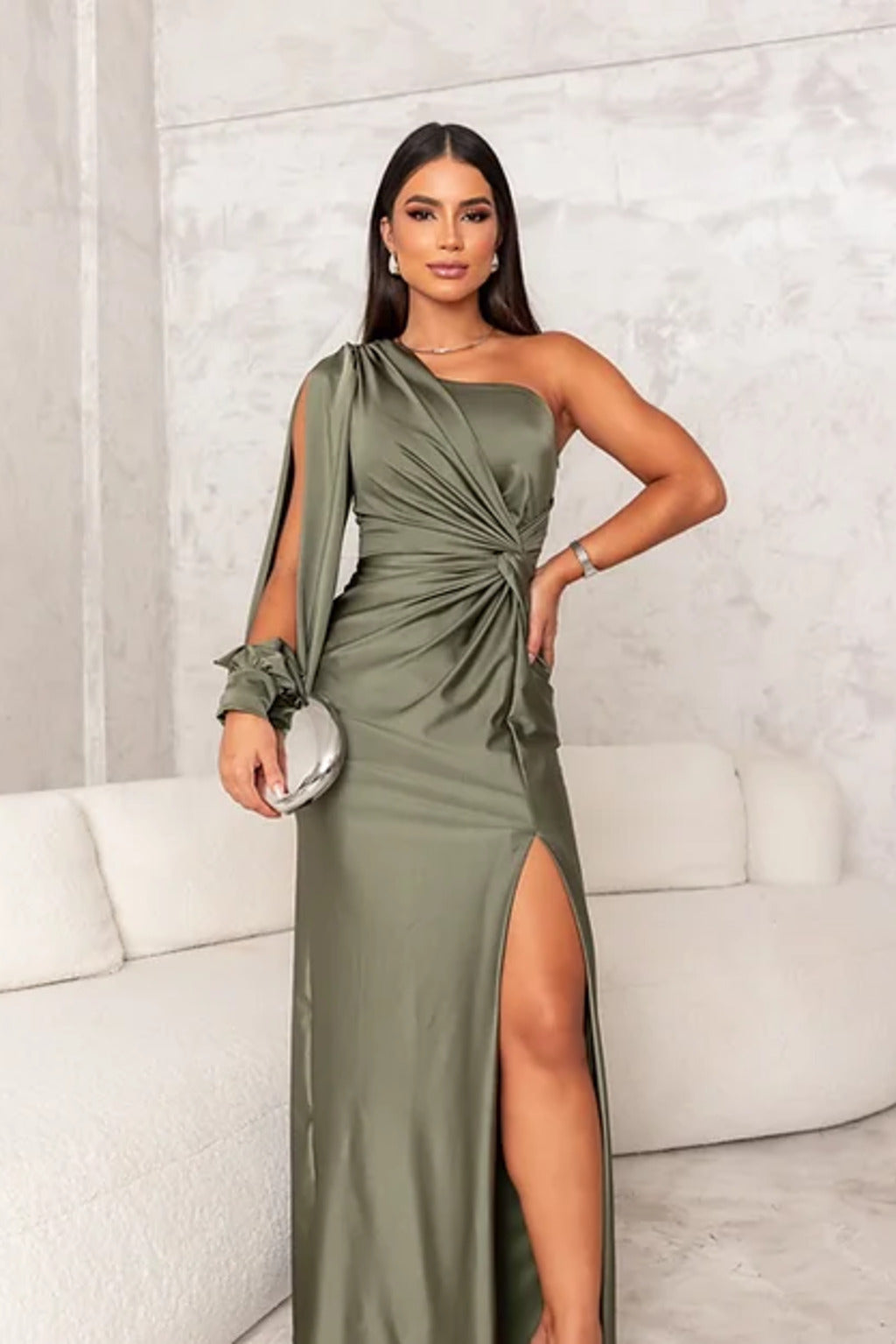 Odette - Elegant Maxi Dress with Split for Women