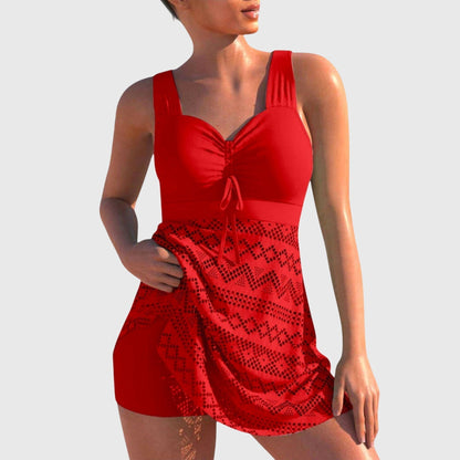 Ladies Modest Bikini Set – With Skirt, Suitable for Summer and Beach Activities