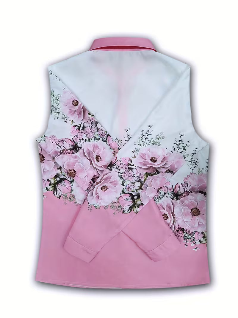 Ellen | Women's Button-Down Floral Blouse