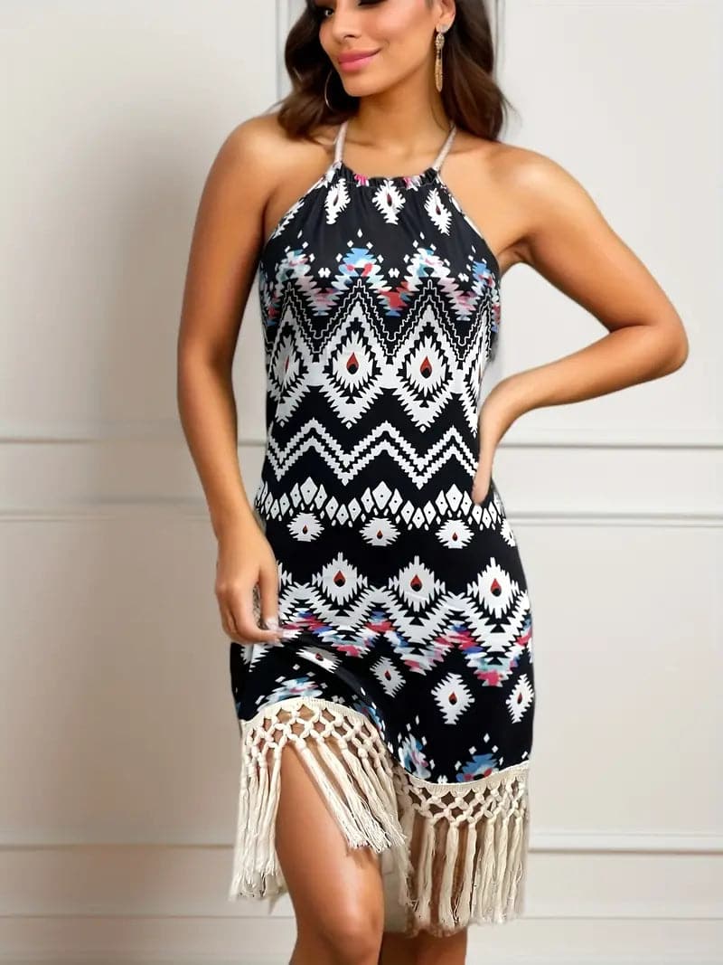 Ellen | Women's Sleeveless Halter Mini Dress