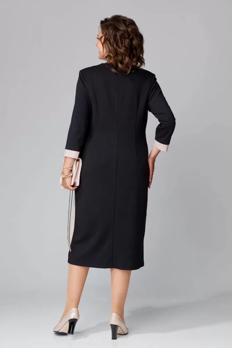 Ellen | Women's V-Neck A-Line Midi Dress