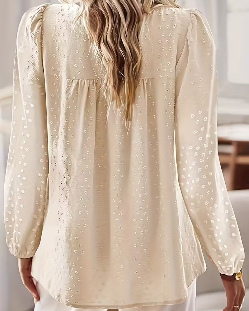 Gwen | Women's Long Sleeve Lace Yoke Blouse