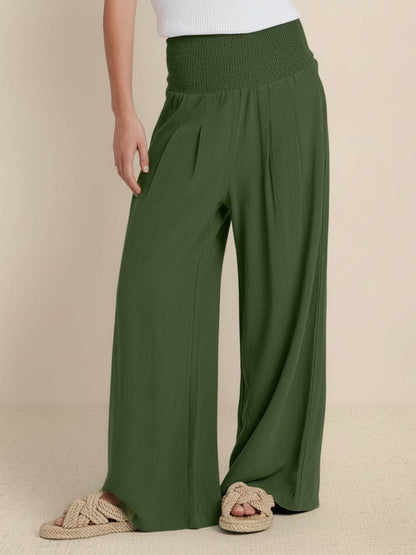 Dune | Women's High Waist Wide Leg Pants Smocked Waistband