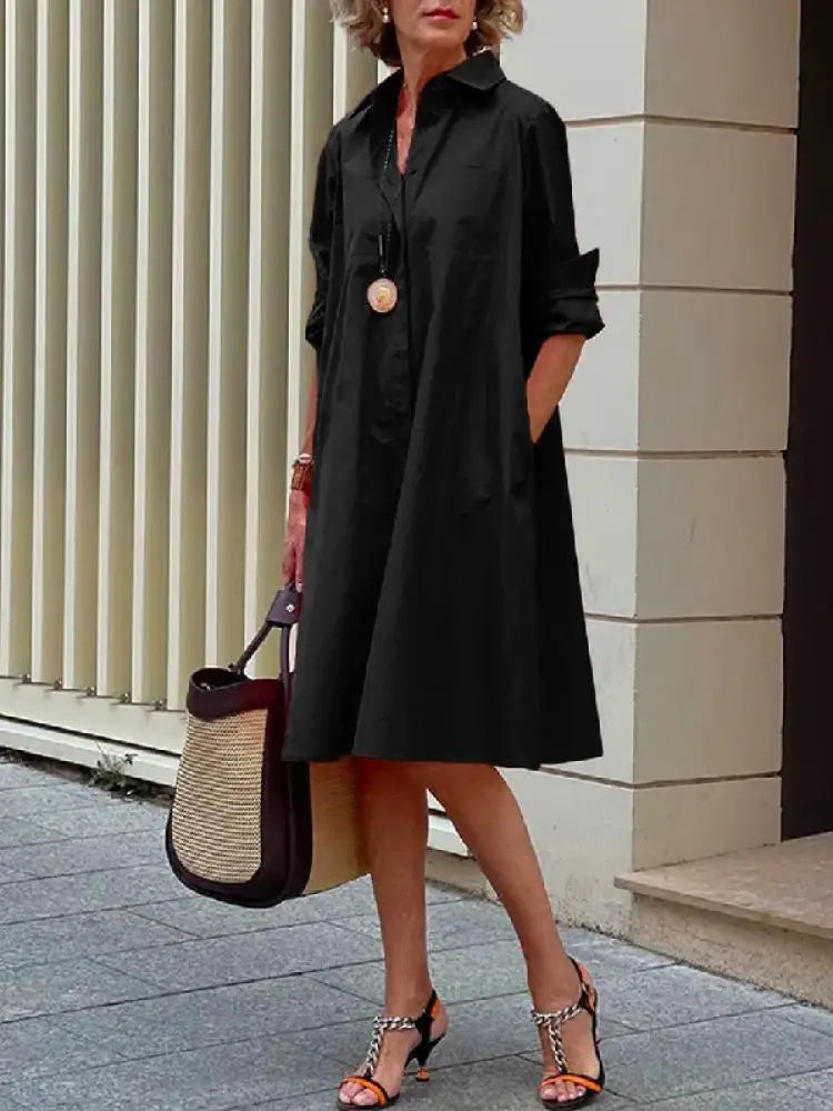 Abrielle | Casual Shirt Dress with Natural Elegance for Women