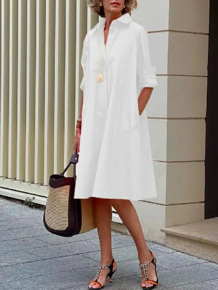Abrielle | Casual Shirt Dress with Natural Elegance for Women