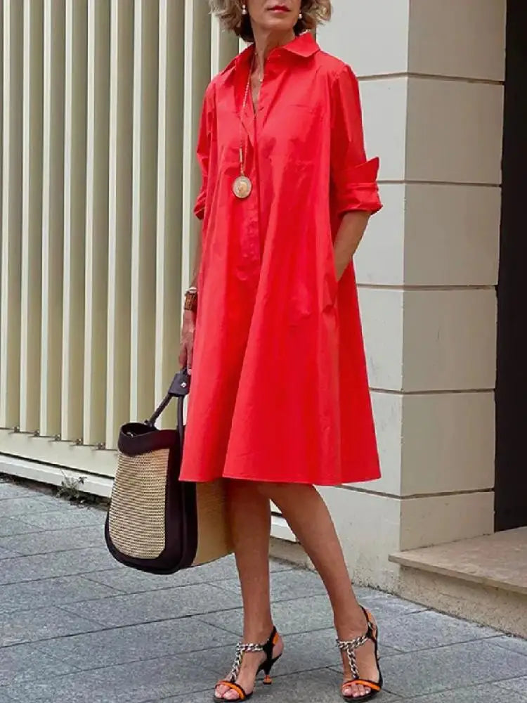 Abrielle | Casual Shirt Dress with Natural Elegance for Women