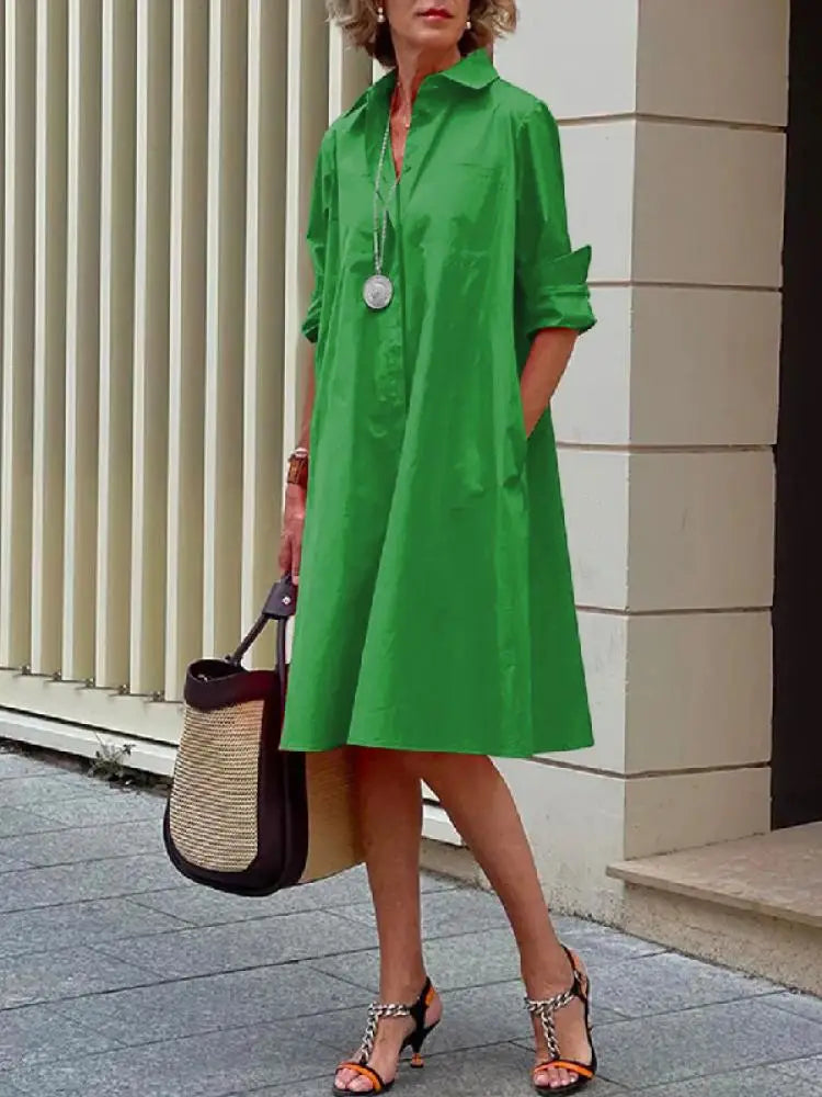 Abrielle | Casual Shirt Dress with Natural Elegance for Women