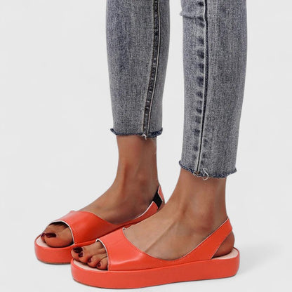 Sunny | Women's Open Toe Platform Wedge Slingback Sandals