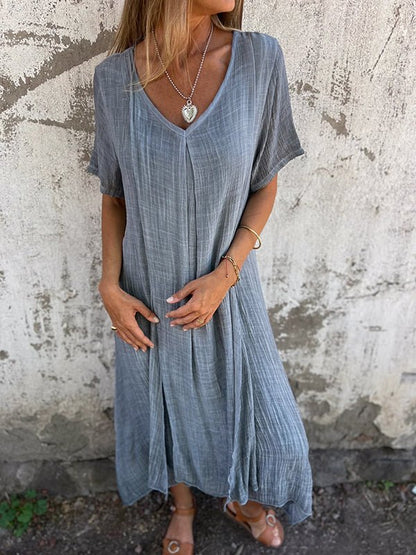 GERALDINE | COMFORTABLE V-NECK DRESS
