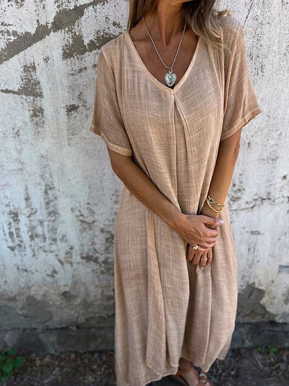 GERALDINE | COMFORTABLE V-NECK DRESS