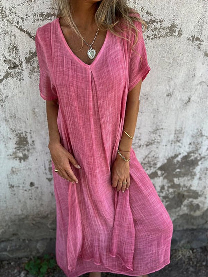 GERALDINE | COMFORTABLE V-NECK DRESS