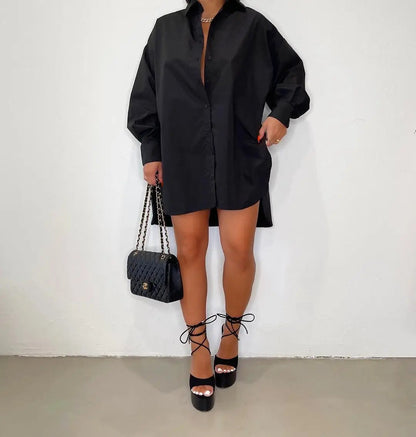 Karina | Women's Oversized Mini Shirt Dress