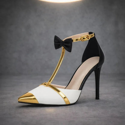 Katarina | Women's Bow Tie Ankle Strap Stiletto Heels