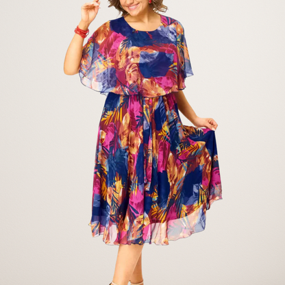 Savannah | Women's Chiffon Tummy Control Flowy Draped Dress